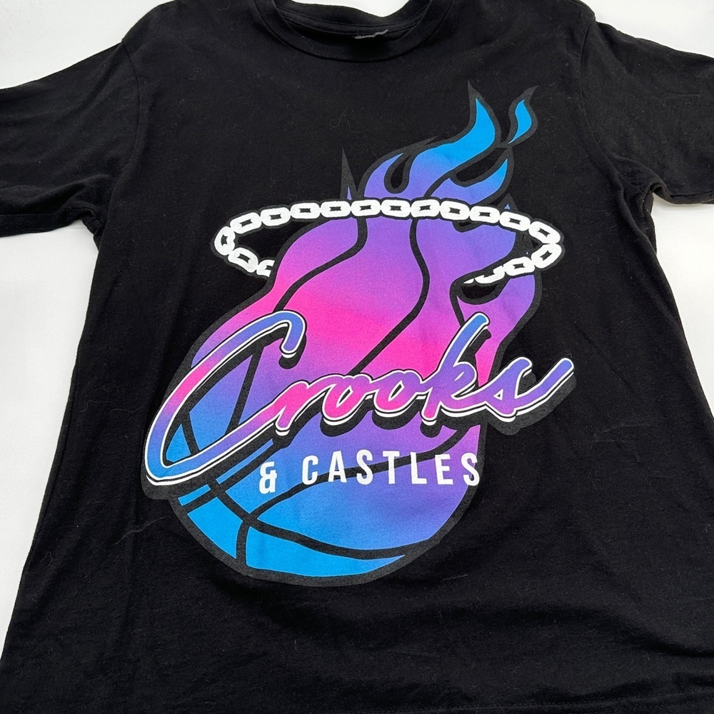 Crooks &Castles Men's Logo T Shirt Small